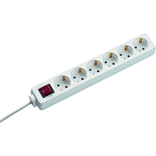 BACHMANN Steckdosenleiste 6f. m.Winkelstecker ws 381.244S